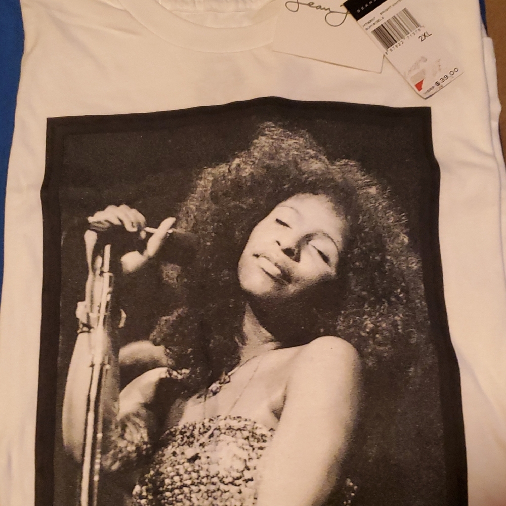 White Graphic Tee with Iconic Print